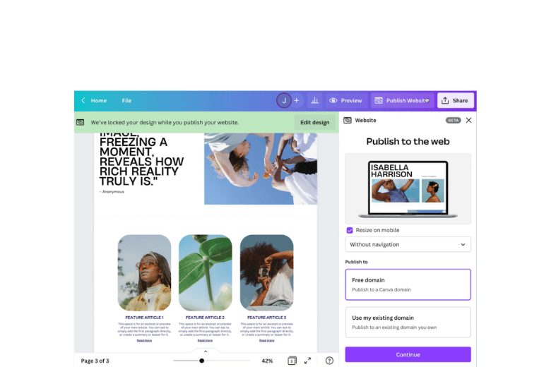 web development from canva